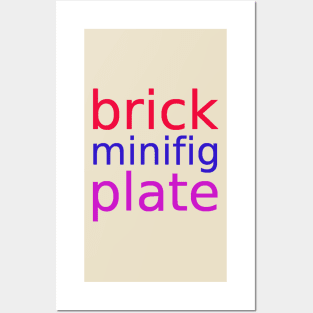 brick minifig plate Posters and Art